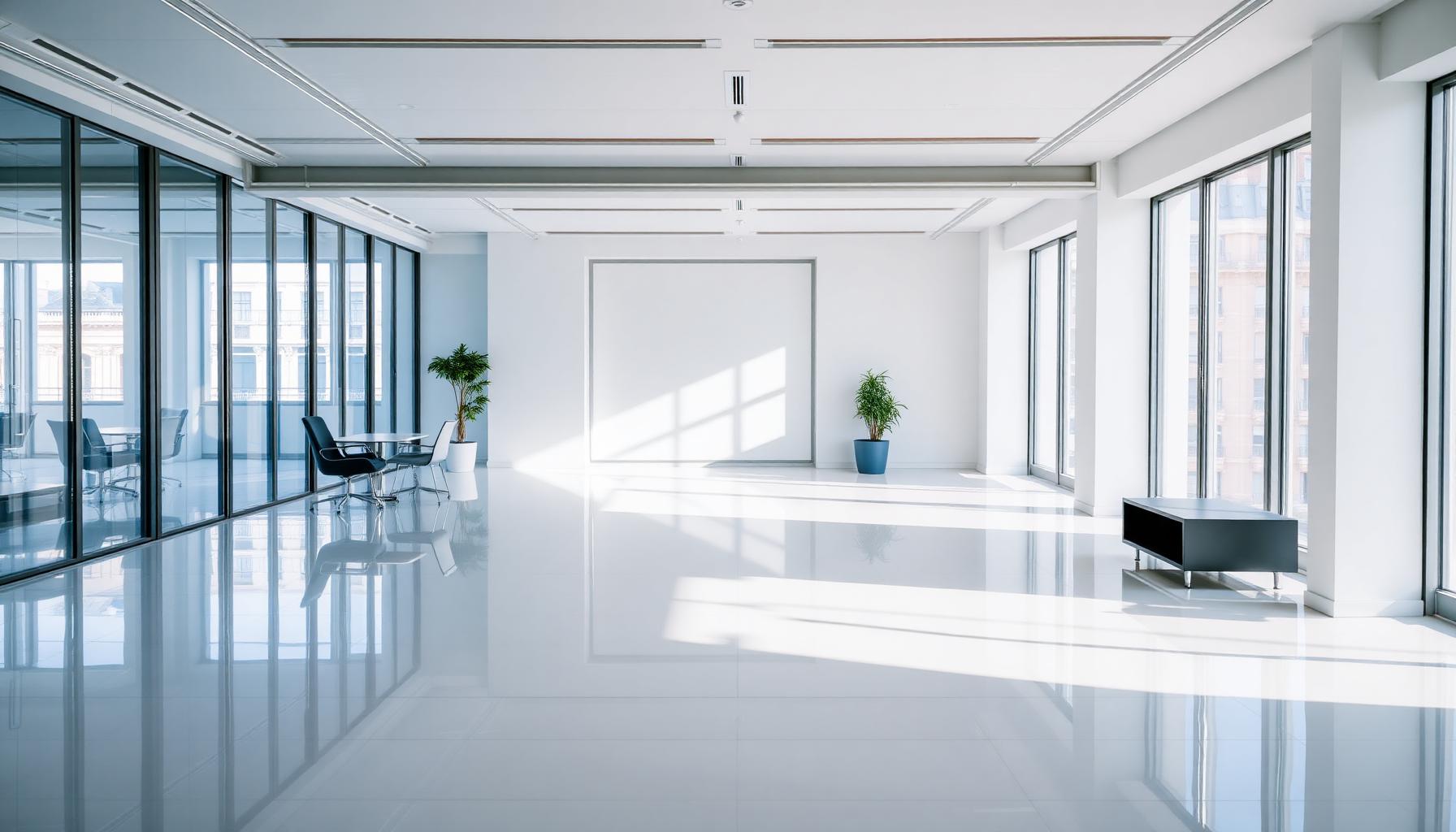 Intérieur de bureau parisien immaculé